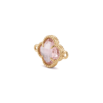 Pink Van Cleef Crystal Connector - 12×17mm 18K Gold Plated - Image 2