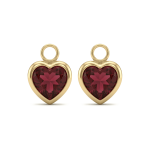 Red Heart Crystal Charm - 6×9mm 18K Gold Plated