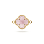 Pink Van Cleef Crystal Connector - 16×21mm 18K Glod Plated