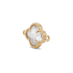 White Van Cleef Crystal Connector - 16×21mm 18K Glod Plated - Image 2