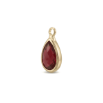 Red Teardrop Crystal Charm - 9×16mm 18K Glod Plated - Image 2