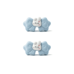 Blue Kawaii Bow Enamel Jewelry Beads - 10×20mm