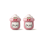 Pink Kitty Baby Bottle Enamel Jewelry Beads - 10×13mm