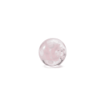 Pink Lentil Bubble White Dotted Enamel Glass Bead - 9×12mm - Image 2