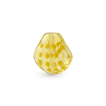 Yellow Dottecd Shell Enamel Glass Bead - 17×19mm - Image 2