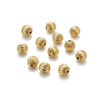 Watermelon Spacer Bead - 4mm 18K Gold Plated