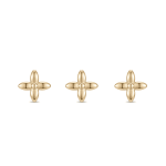 Monogram Flower Bead - 12mm 18K Gold Plated